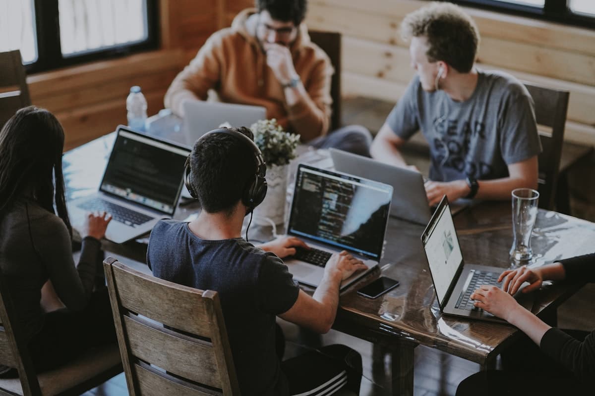 The Molveau Studio team collaborating on a client website
