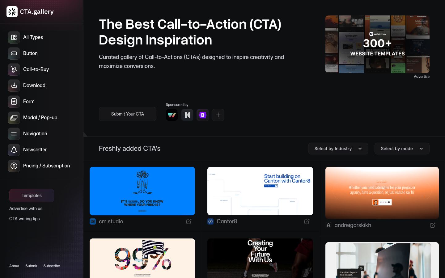 CTA Gallery homepage